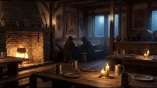 Medieval Fantasy Tavern Ambience (2 Hours) | Fireplace, D&D RPG Inn Sounds | Study / Sleep