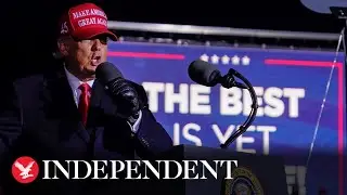 Donald Trump struggles with technical issues at rally on election eve
