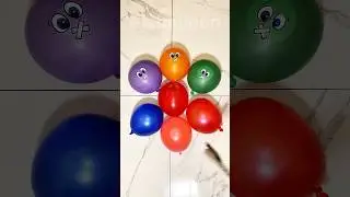 🤩💦 ASMR Emoji Water Balloon Popping Sounds #asmr #satisfying #short