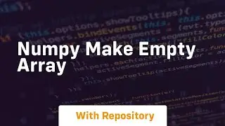 numpy make empty array
