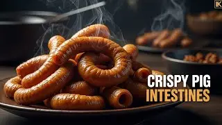 Crispy Fried Pig Intestines Recipe | Super Crunchy Street Food Eating