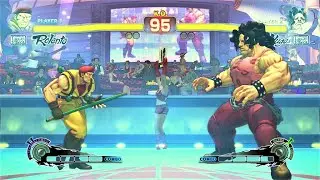 Rolento vs Hugo (Hardest AI) - Ultra Street Fighter IV