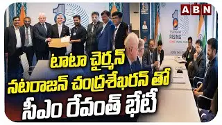 టాటా చైర్మన్ నటరాజన్ చంద్రశేఖరన్ తో సీఎం రేవంత్ భేటీ | CM Revanth meets with Tata Chairman in Davos