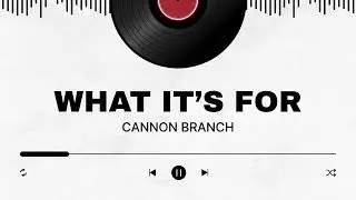 What It's For by Cannon Branch