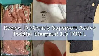 Review PurComfy Supersoft Active Toddler Sleepsuit 1.0 TOG Long Sleeve Wearable Blanket with Legs Al