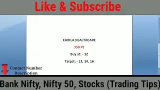 Cadila Healthcare Share | Share Trading Strategy | Support Level | Resistance Trading Level | Pharma