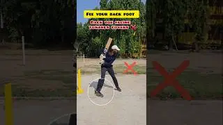 Fix Your Back Foot! Stay Side-On Like a Pro#thrivecricket #cricketcoaching #battingtips