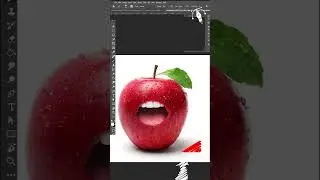 Discover the art of mouth manipulation in Photoshop 🍎🎨  #easygraphics101 #creativemanipulation