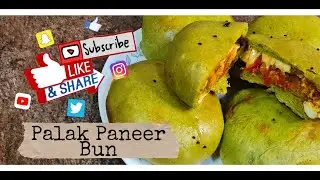 PALAK PANEER BUN RECIPE| HARA BHARA PALAK BUN WITH PANEER STUFFING| UNIQUE STYLE |COOKINGWITHZEENAT