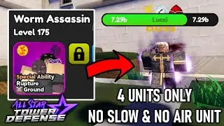 Solo SPEEDRUN Bizzare Raid Ft. Wormji (CODE UNIT!) | No Slow & No Air Unit | All Star Tower Defense