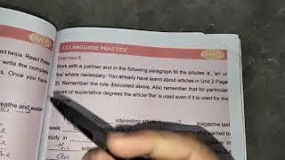 7th class English Sindh textbook | unit 5 | Language practice exercise 4 to 6