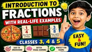 Fractions Made Easy | Introduction to Fractions with Real Life Applications🙂