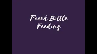 Paced bottle feeding