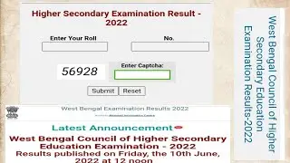Higher Secondary Examination Result 2022 WBCHSE Result 2022 Class Xii Result 2022 West Bengal Result
