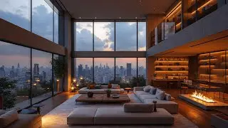 Smooth Jazz Ambience Luxury Penthouse Chill Relax Overlooking City Lights Jazz Music