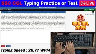 SSC CGL Live Typing Test | English Typing Test or Practice #ssccgl #typingmitra #raushantypingmaster