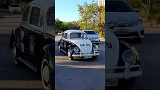 Fusca da Pol&iacute;cia - Encontro de Carros