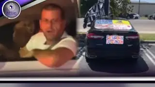 Crazy Colonizer Follows BLM Activist While Yelling 
