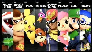 Piranha Plant VS Donkey Kong VS Pichu VS Duck Hunt VS Captain Falcon VS Villager VS Luigi VS Inkling