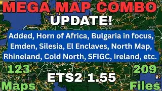 ETS2 1.55 MEGA MAP COMBO UPDATE!  123 Maps, All map links, and placed in the correct load order👍