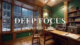 Warm Winter Study Room ❄️ | Snowy Lofi for Deep Focus (20 min)