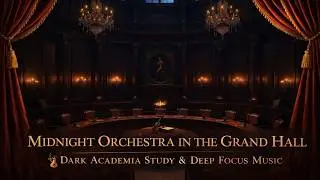 Midnight Orchestra in the Grand Hall 🎻 Dark Academia Study & Deep Focus Music