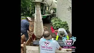 Stamped Concrete Patio & Walkway Design, Build Project | Middletown, CT | Masonry Contactor Service
