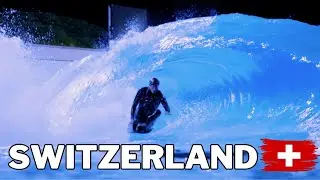Surfing BARRELS  in Switzerland *Alaia bay*
