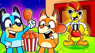 BLUEY AND BINGO ESCAPE FROM CLUCKY'S in ROBLOX! 😨🍗