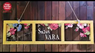Decor de perete dintr-o fereastra veche