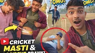 Cricket Khelte Time Masti 😜 | Fake Accident Prank 😂 | Village Cricket Fun @PushpendraRoxComedy