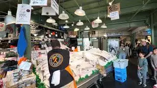 Fish Throwing at the FAMOUS Pike Place Fish Market #fishthrowing #pikeplacemarket #seattle #fish