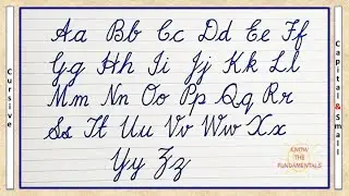 CURSIVE WRITING SMALL AND CAPITAL (A TO Z ) LETTERS IN FOUR LINES