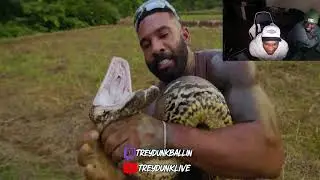 BIG AHH SNAKE | Trey Dunk & Cmax Reacts To Tarzan Catching LARGEST Snake Ever!