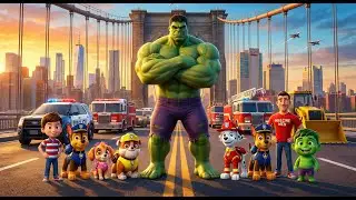 Paw Patrol Team Joins Hulk Family - City Rescue