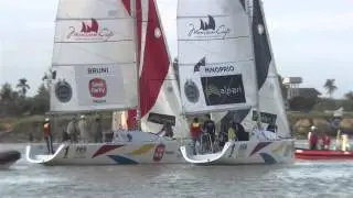 Mark Trap at the Finish, Bruni v Minoprio Monsoon Cup 2013 Qualifying