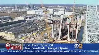 First Twin Span Of New Goethals Bridge Opens