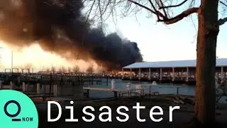 Multiple-Alarm Fire Torches Marina in La Salle, Michigan