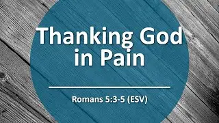 SD Hope Church EM Service 01/18/2026 (&ldquo;Thanking God in Pain&rdquo;) 
