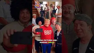 Donald Trump Takes Joyful Photos with His Fans 📸😄 #donaldtrump #funny #dance