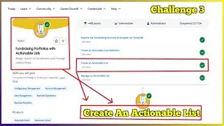 Create an Actionable List | Fundraising Portfolios with Actionable Lists | Challenge 3