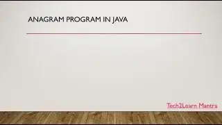 Anagram program in java