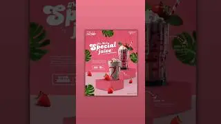 designing a eye catching poster for some refreshing juices using canva| poster design #poster #canva