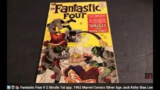 4️⃣👽📚 Фантастическая четверка #2 Скруллы. Первое появление в 1962 году. Комиксы Marvel. Серебряны...