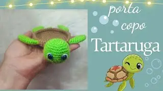 PORTA COPO 🥃 DE CROCHÊ TARTARUGA 🐢 AMIGURUMI ( passo a passo ) 