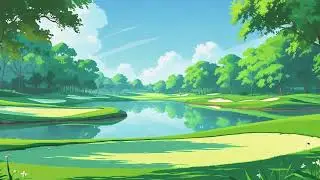 Calm Golf Course Vibes 🌳⛳  | Animated Relaxation & Soothing Background Noise
