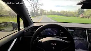 Тестирование фантомного торможения | TESLA AutoPilot 2021.4.15 AP3 | Вид 043