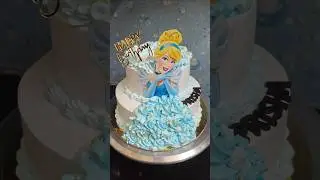 Easy and Quick Magical Cinderella Cake for 1st Birthday Celebration #cake #cinderella #youtubeshorts
