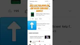 just got 199 views on one block challenge short #2025 #minecraft #blockfit #oneblock #blocklife