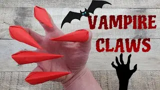 Origami paper Halloween vampire nail claws with Ski